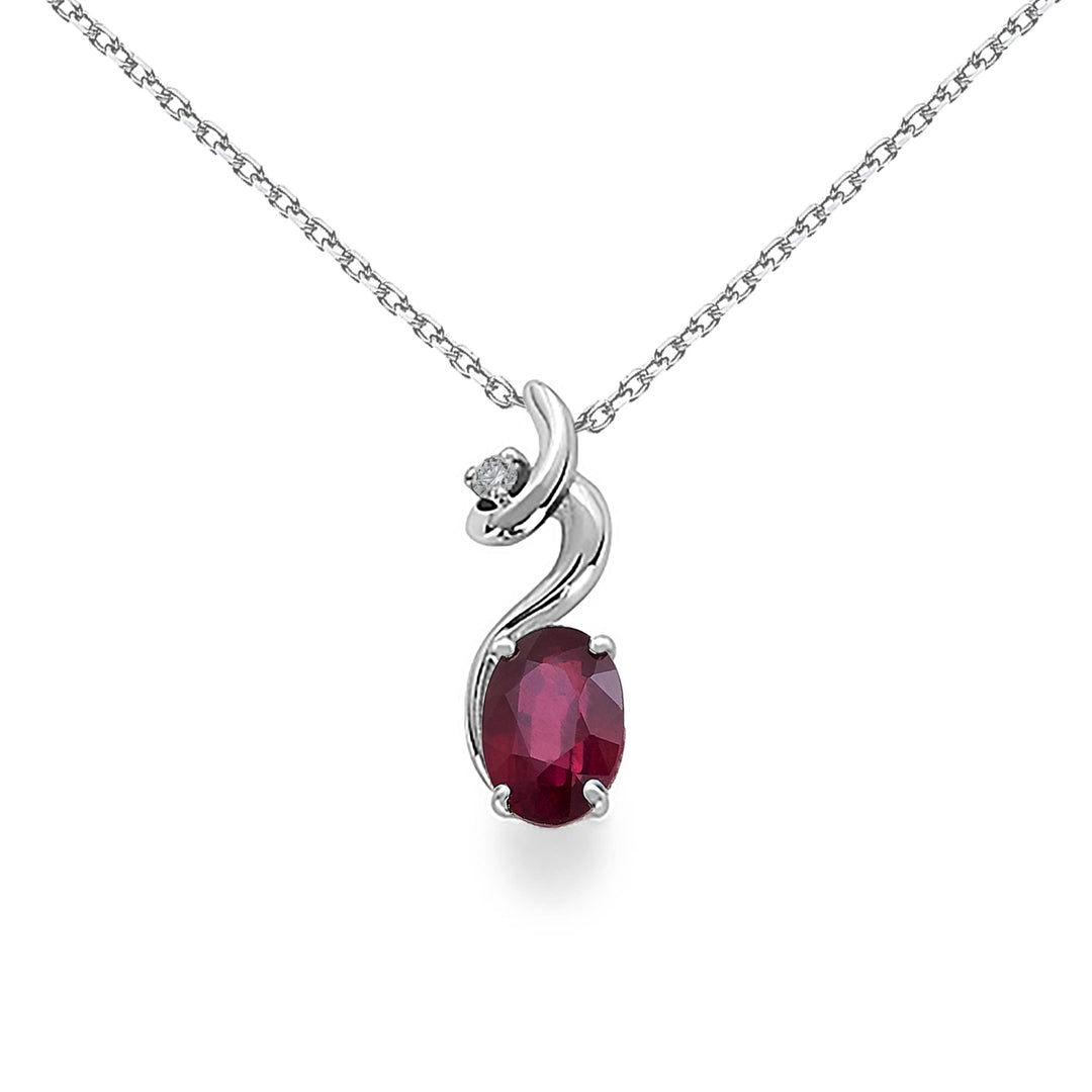 Nihama cl 18k oval ruby ​​6x4 ct.0,40 diam. ct.0,01 ND5024O4RBC