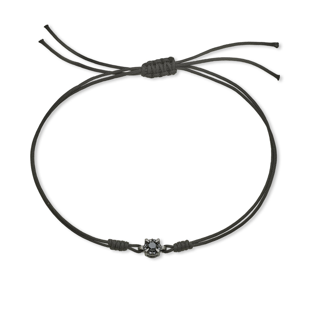 Nihama br 18k ct.0,11 diam.black round size 2 rhodium black/black NB5057O6BK2NE