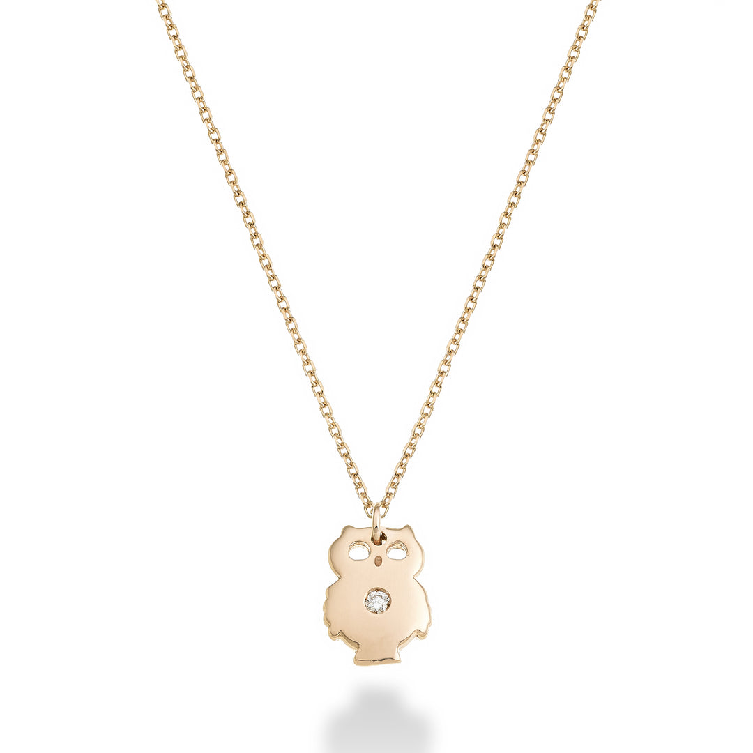 Nihama cl 18k owl 0.01 ct rose gold ND5132O3BR001