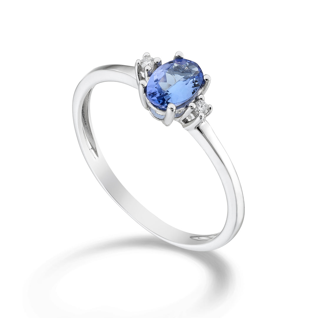 Nihama an 9k tanzanite n. oval 6x4 ct.0.38 diam. 0.02 ct NA5072R4TZN