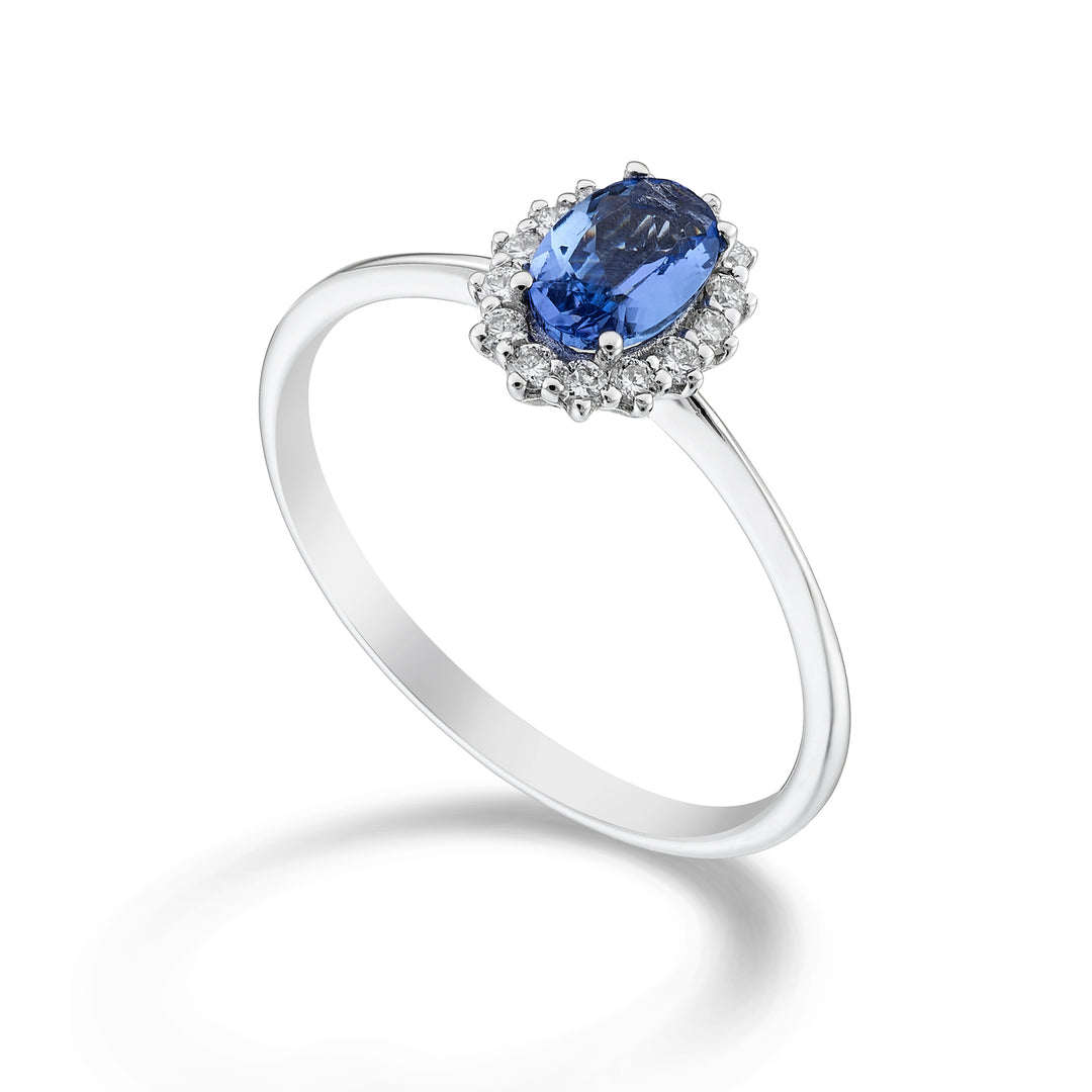 Nihama an 9k tanzanite n. oval 6x4 ct.0.38 diam. 0.13 ct NA5141R4TZN