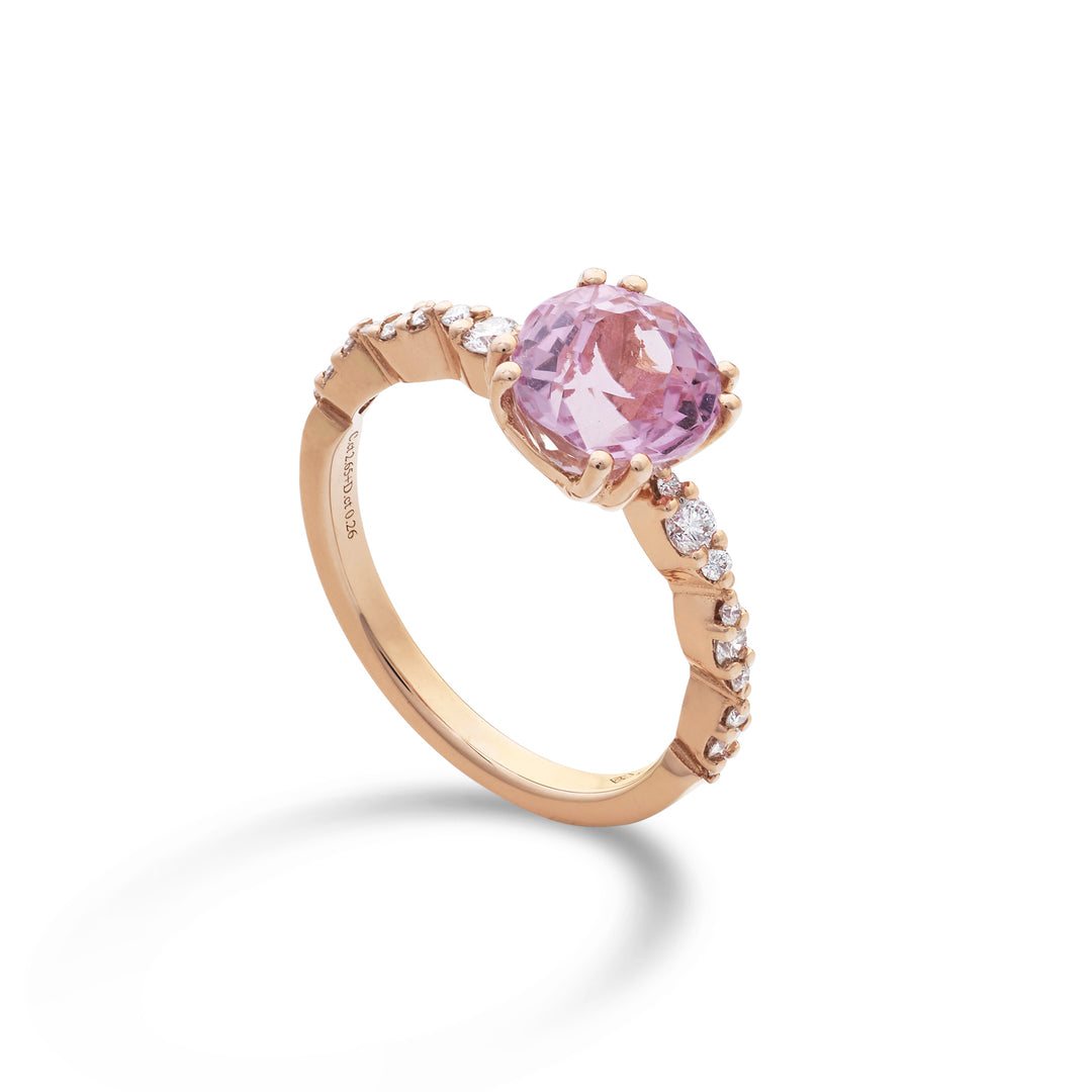 Mikiko an 18k round kunzite 8mm ct.2.65 diam. ct.0.26 MACLC089DKZ88O3.265