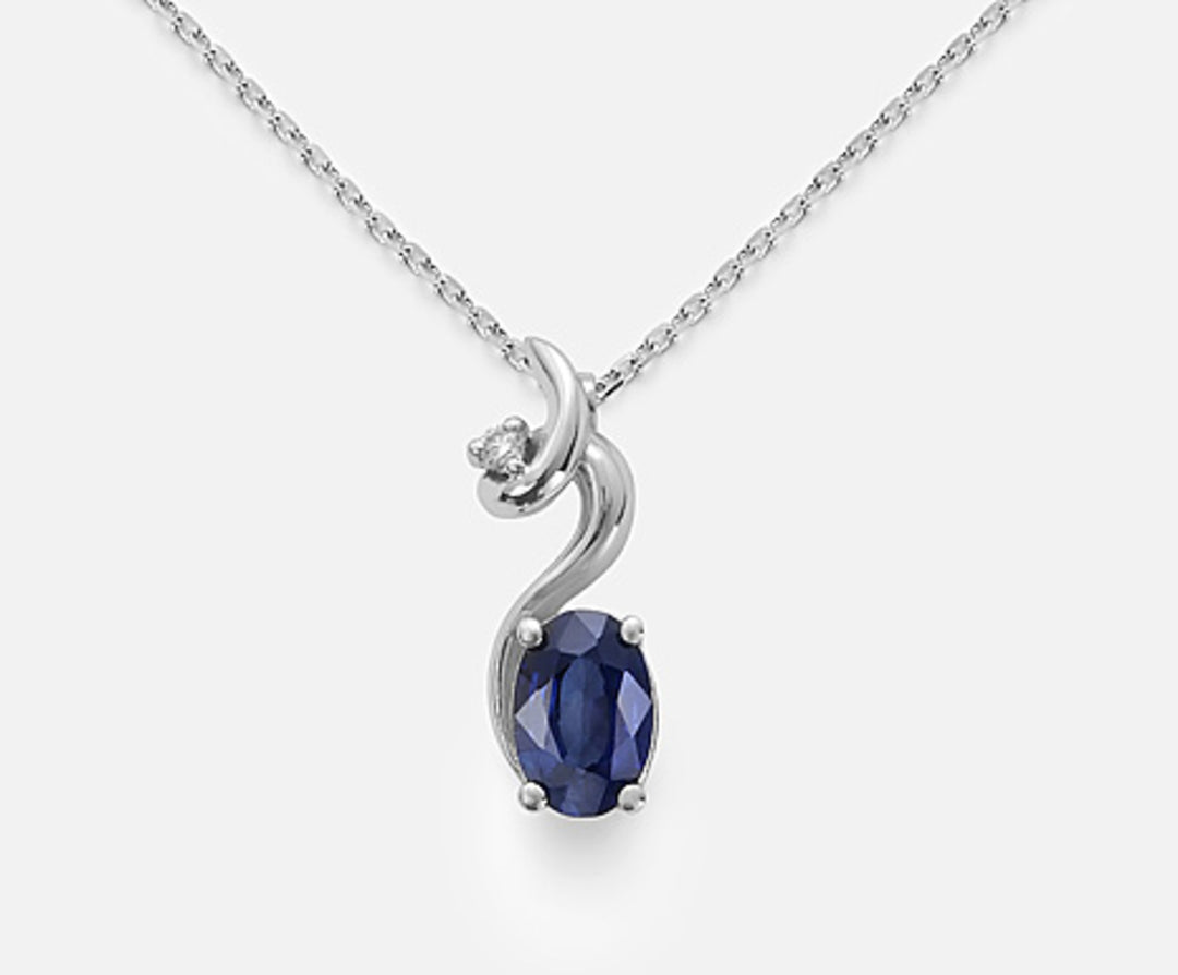 Nihama cl 18k sapphire no. oval 6x4 ct.0.62 diam. ct.0,01 ND5024O4ZFN062