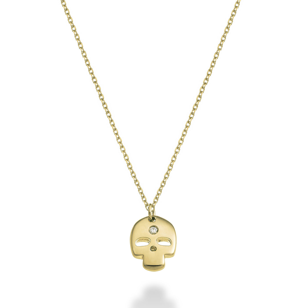 Nihama cl 18k skull 0.01 ct yellow gold ND5135O1BR001