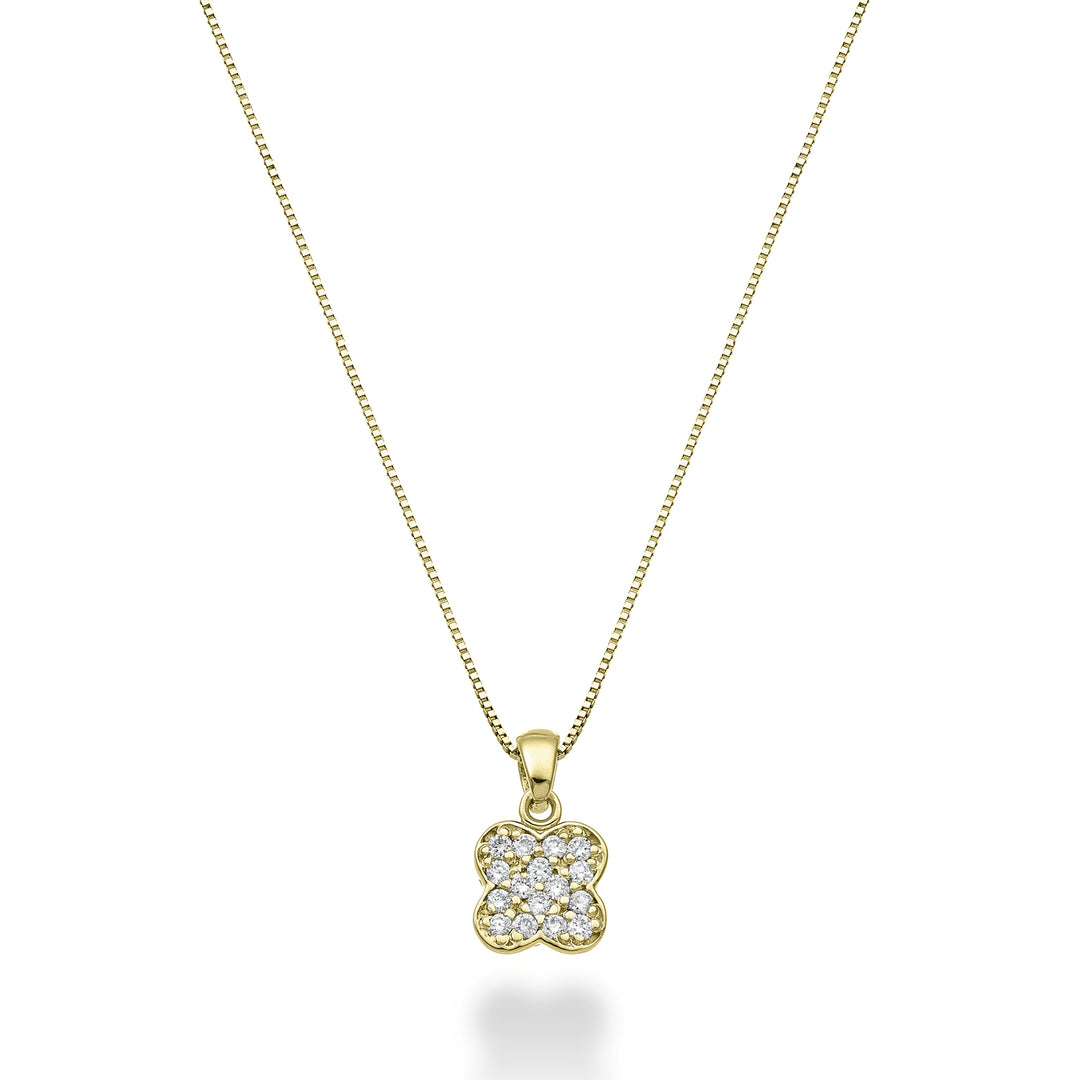 Nihama cl 18k four-leaf clover 0.06 ct yellow gold ND5163O1BR006