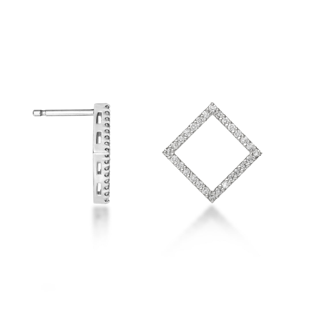 Golay or 18k rhombus-shaped geometries diamonds 0.33 ct white gold GOFROMBDIO4