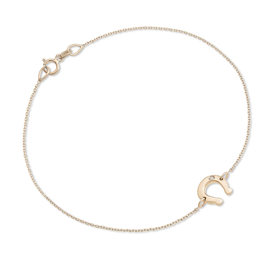 Nihama br 18k horseshoe 0.01 ct rose gold NB5046O3BR001
