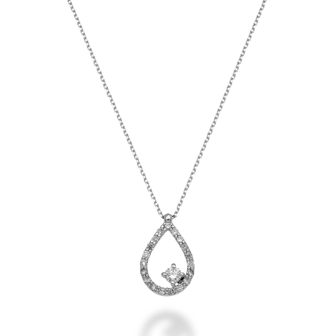 World Diamond Group necklace 18k ct.0.22 "drop" GD5158O4BR022