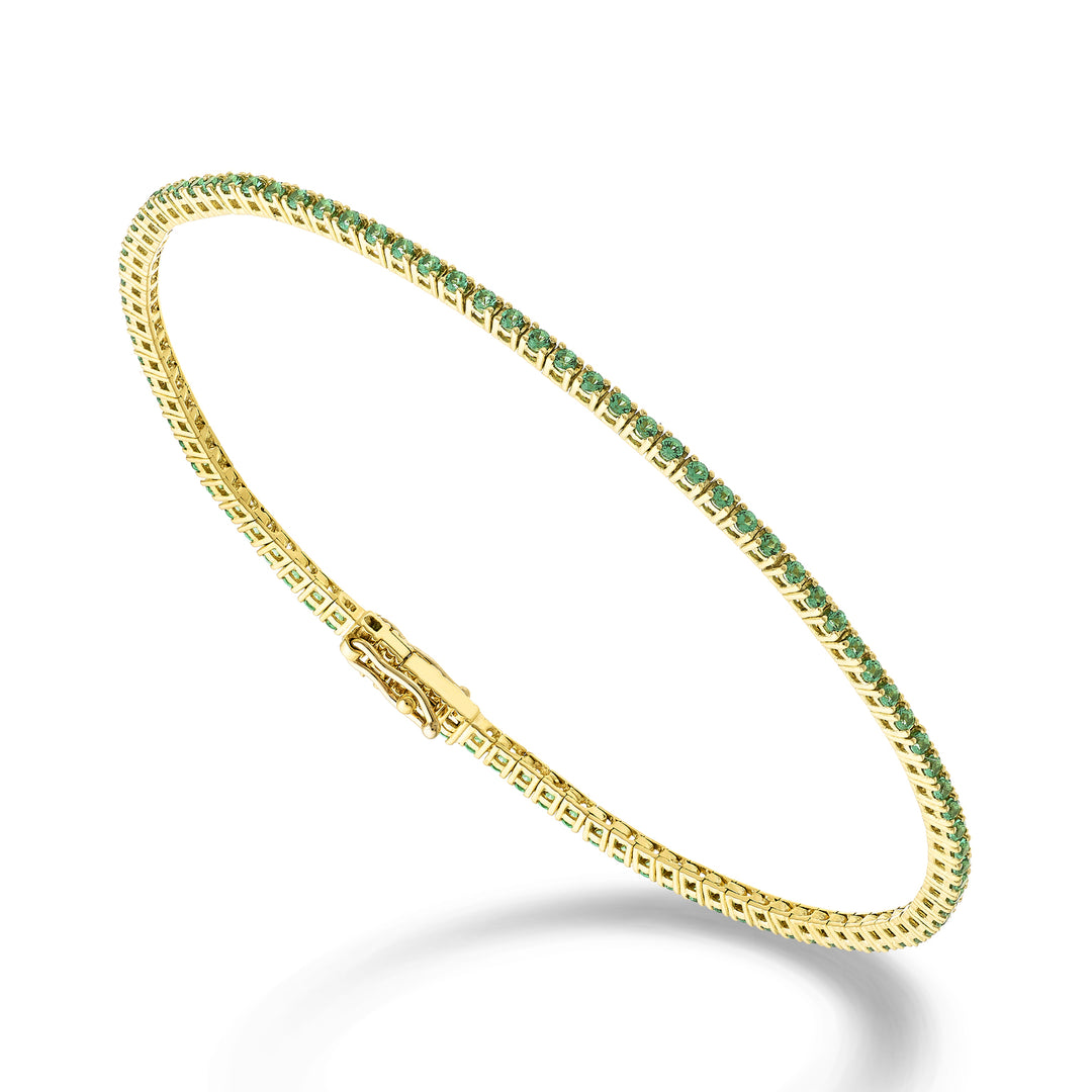 Nihama br tennis 18k emeralds ct. 0.95 cm.17.2 yellow gold - 94 settings NBTF0011SMRO1