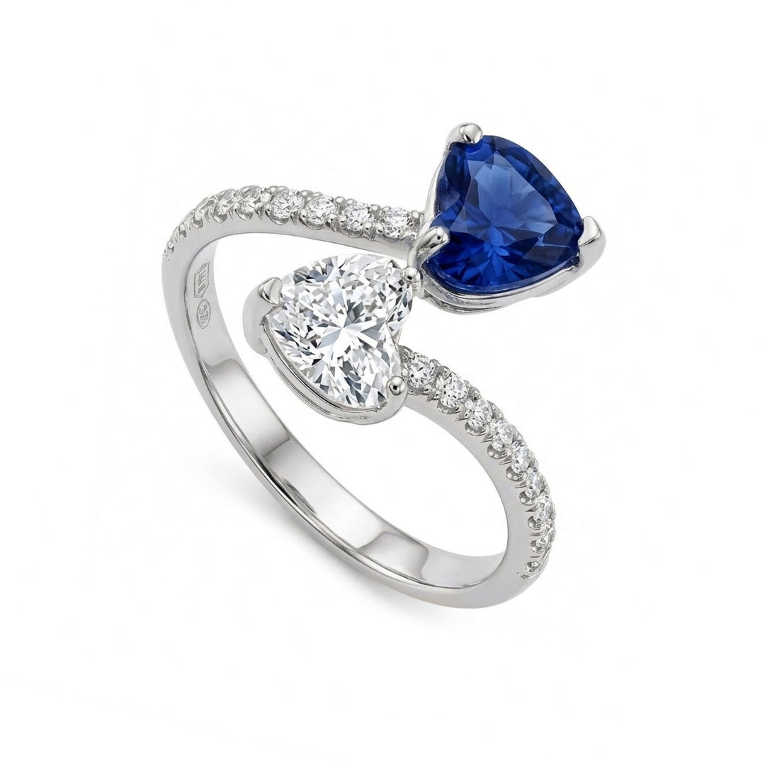 Golay ring bilogy contrarier zaf hearts 6x5 and diamond ABL846DZB65B-26072110153