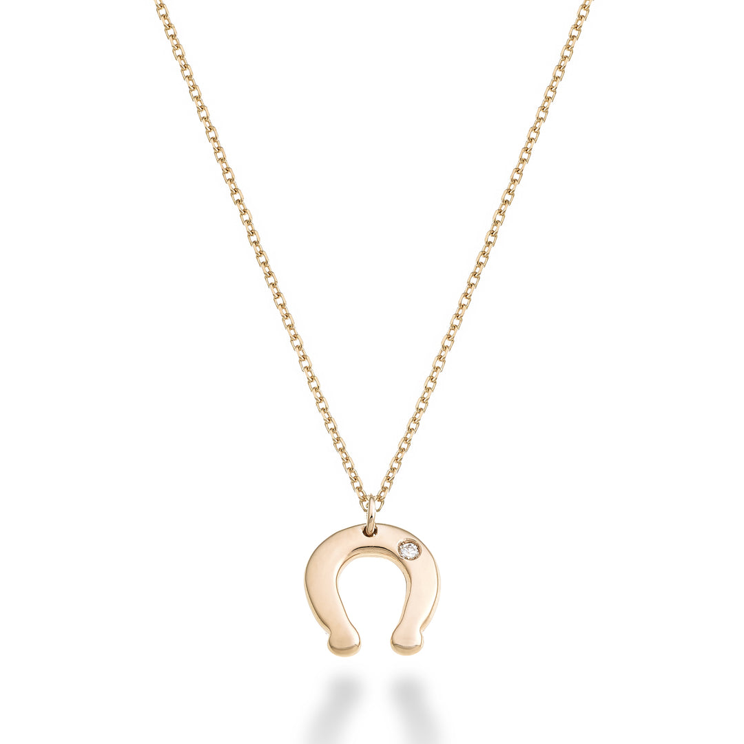Nihama cl 18k horseshoe 0.01 ct rose gold ND5134O3BR001