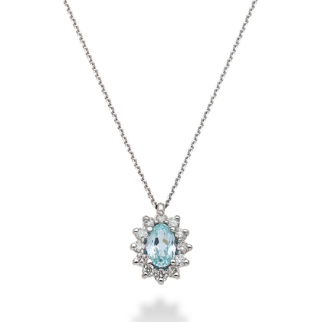 Nihama cl 18k oval paraiba tourmaline 6x4 ct.0,70 diam. ct.0.23 ND5047O4PAR