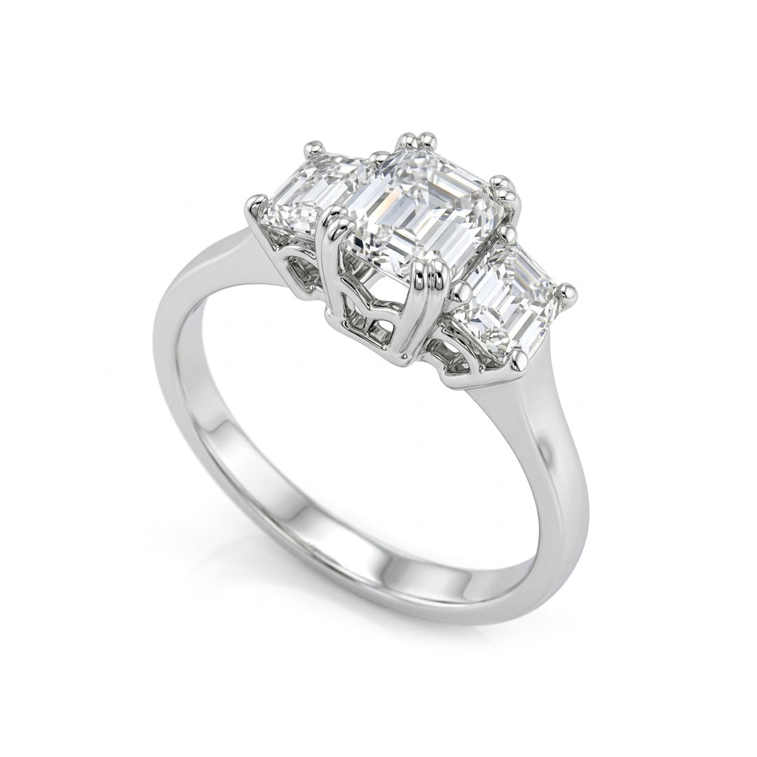 Golay emerald cut trilogy ring ATREM003DI1-22060110011