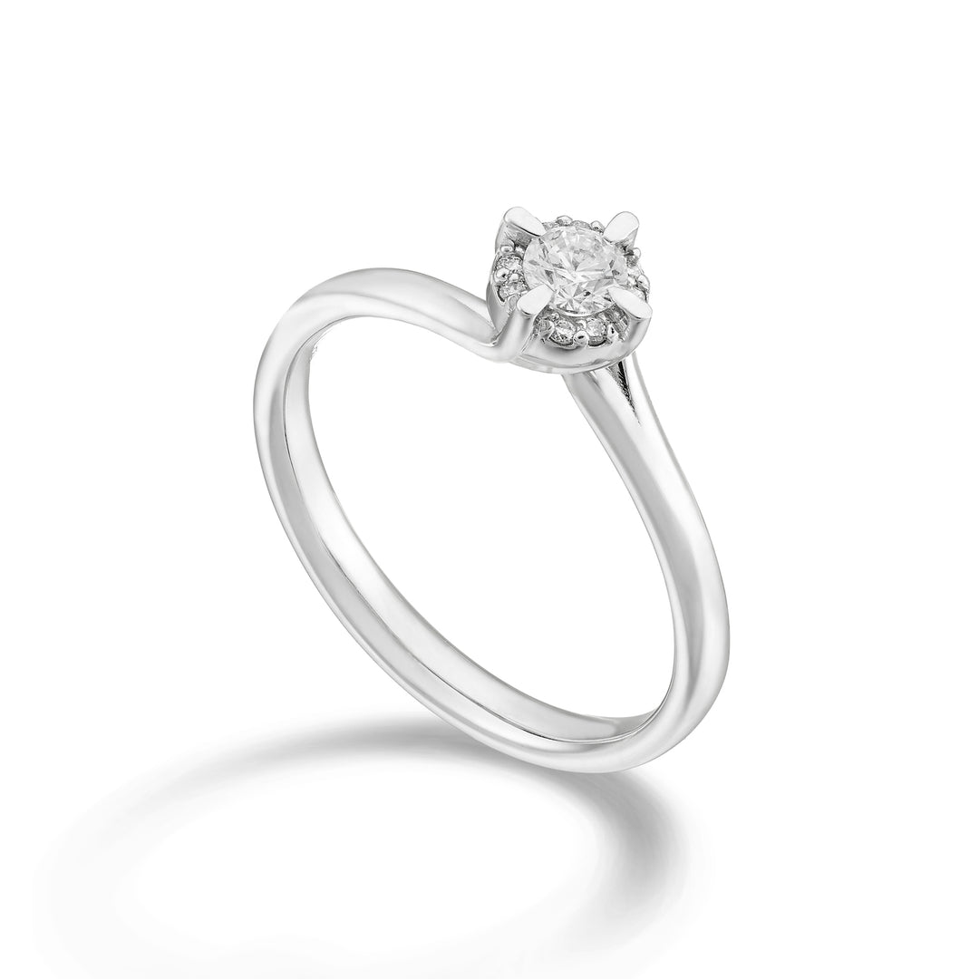 World Diamond Group solitaire ring diam between prongs, cen. 0.12ct ASLC422DI12-24088110053