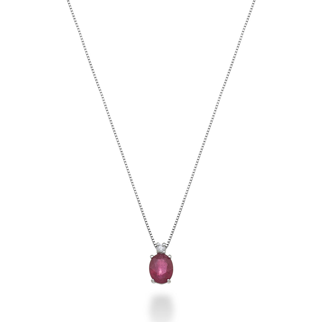 Nihama cl 9k oval ruby ​​4x3 ct.0,20 diam. ct.0,01 ND5180R4RBC