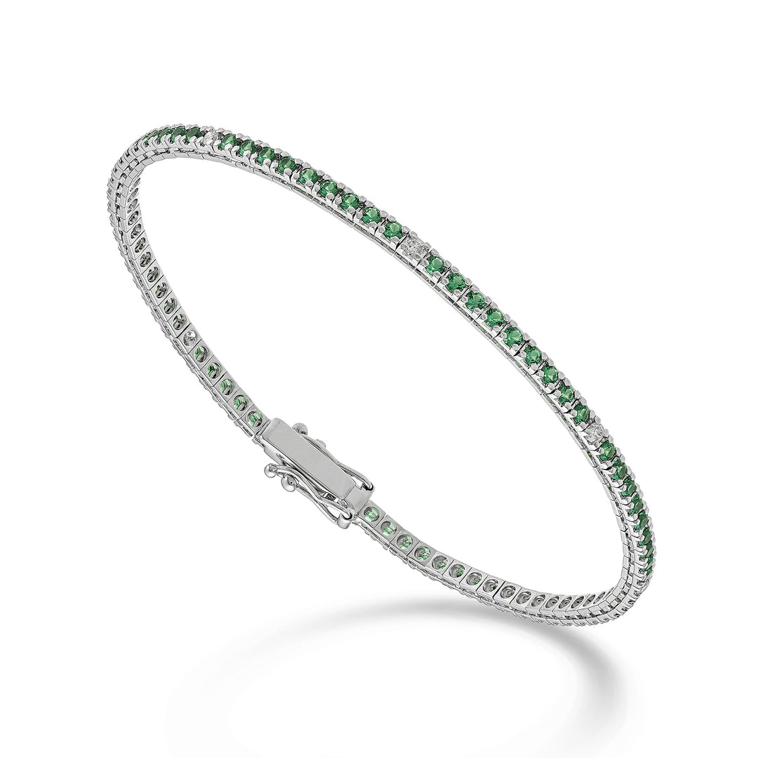 Mikiko br tennis 18k emeralds 1.53 ct diam ct. 0.18 cm.17.5 - 80 settings MBTQ220SMRDIO4