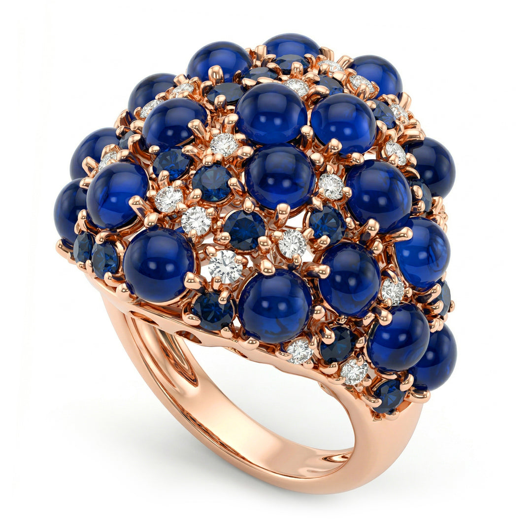 Golay ring rosecut pave sapphires and diamonds APV010ZBDI-17247110017