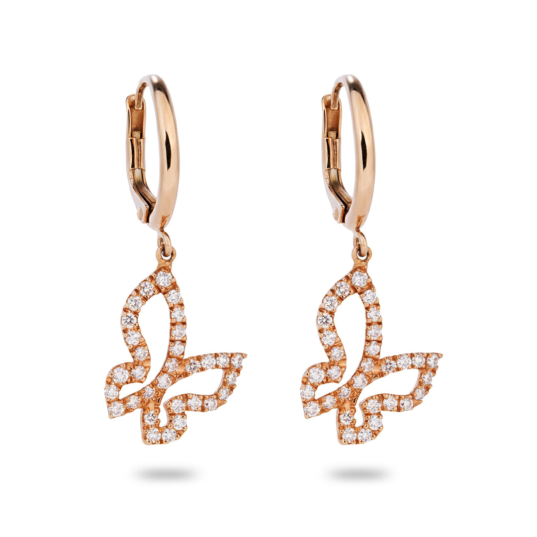 Golay large butterfly pendant earrings with hook OFFA005MDI-22209110140