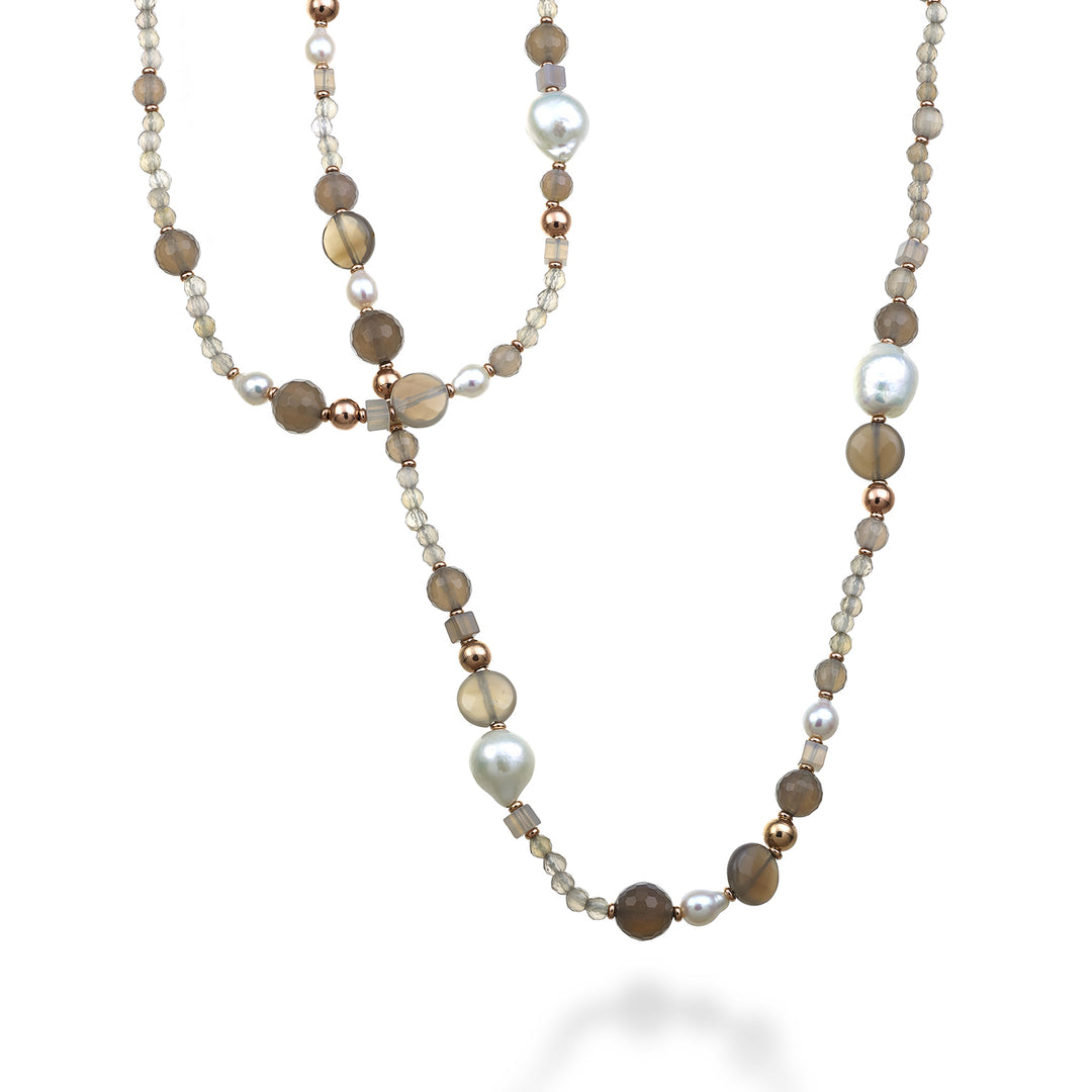 Nihama cl ag925 fw 6/10 10/11 gray agate 80 cm NC7131A3GREYAGATA