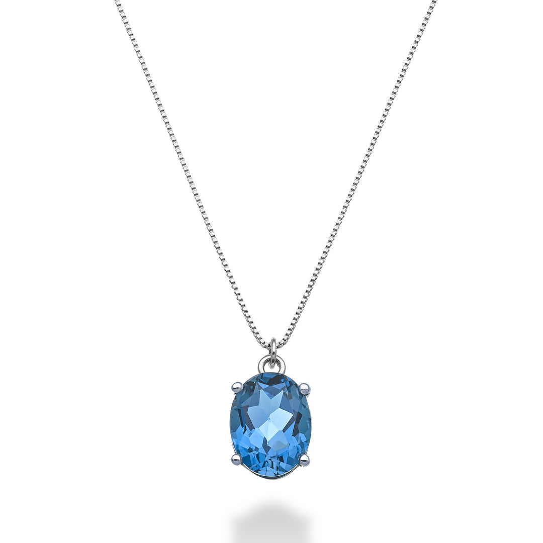Nihama cl 18k oval London blue topaz 9x7 ct.2,00 ND5143O4TPBL