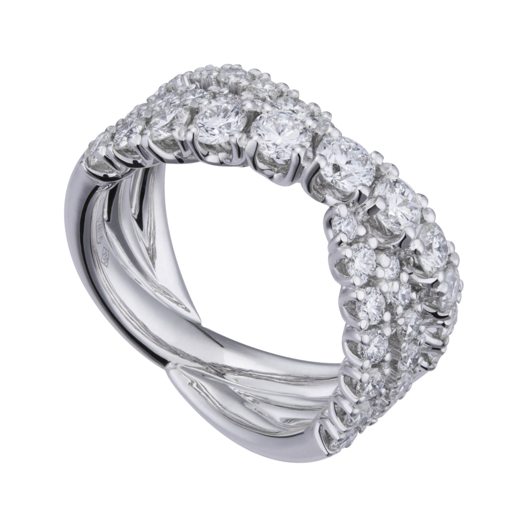 Golay grace multiband ring with diamonds ABTRE2300DI-22138110056