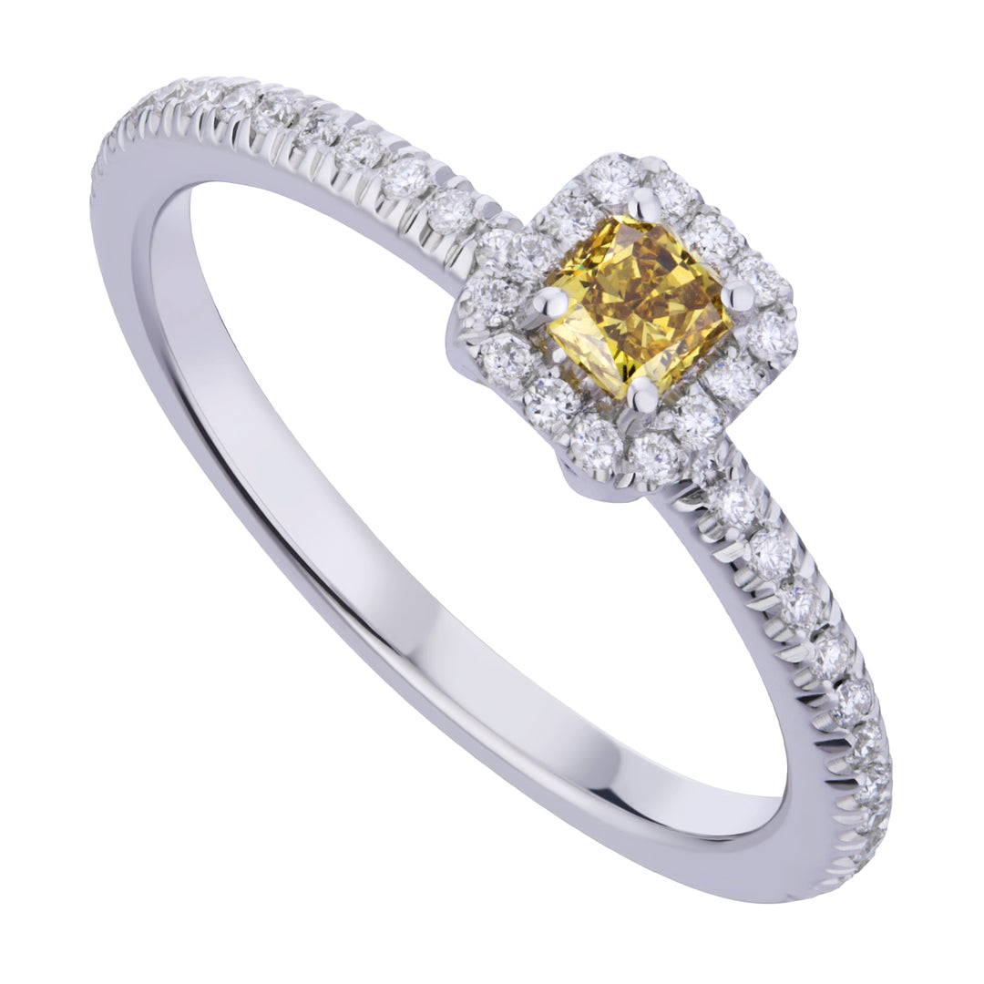 Golay fancy yellow ring with diamonds APU362DIFY-19283110017