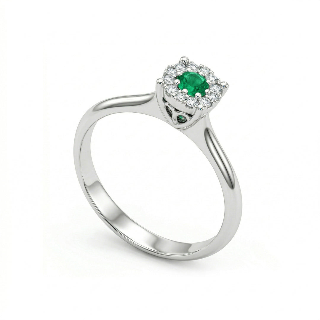 Nihama an 18k emerald n. ct.0.09 diam. 0.10 ct NAGICE01DISMO4