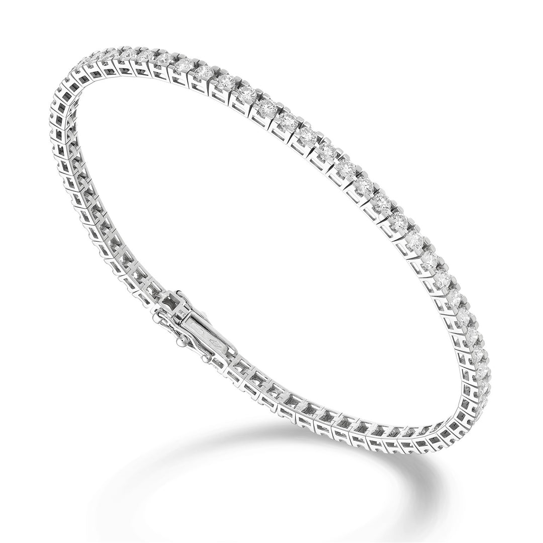 World Diamond Group light square bezel tennis bracelet 0.05 ct each BTQ800D005-175-25343110290