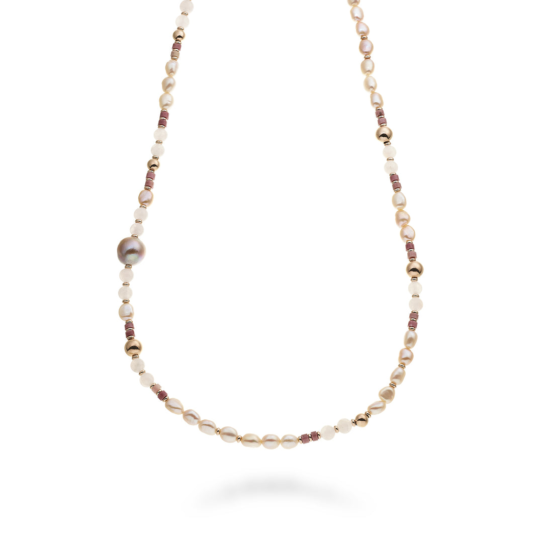 Nihama cl ag925 fw mu bar 6/7 nucl.12/14 rose quartz 6mm cm.60 NC7135A3QUARZOROSA