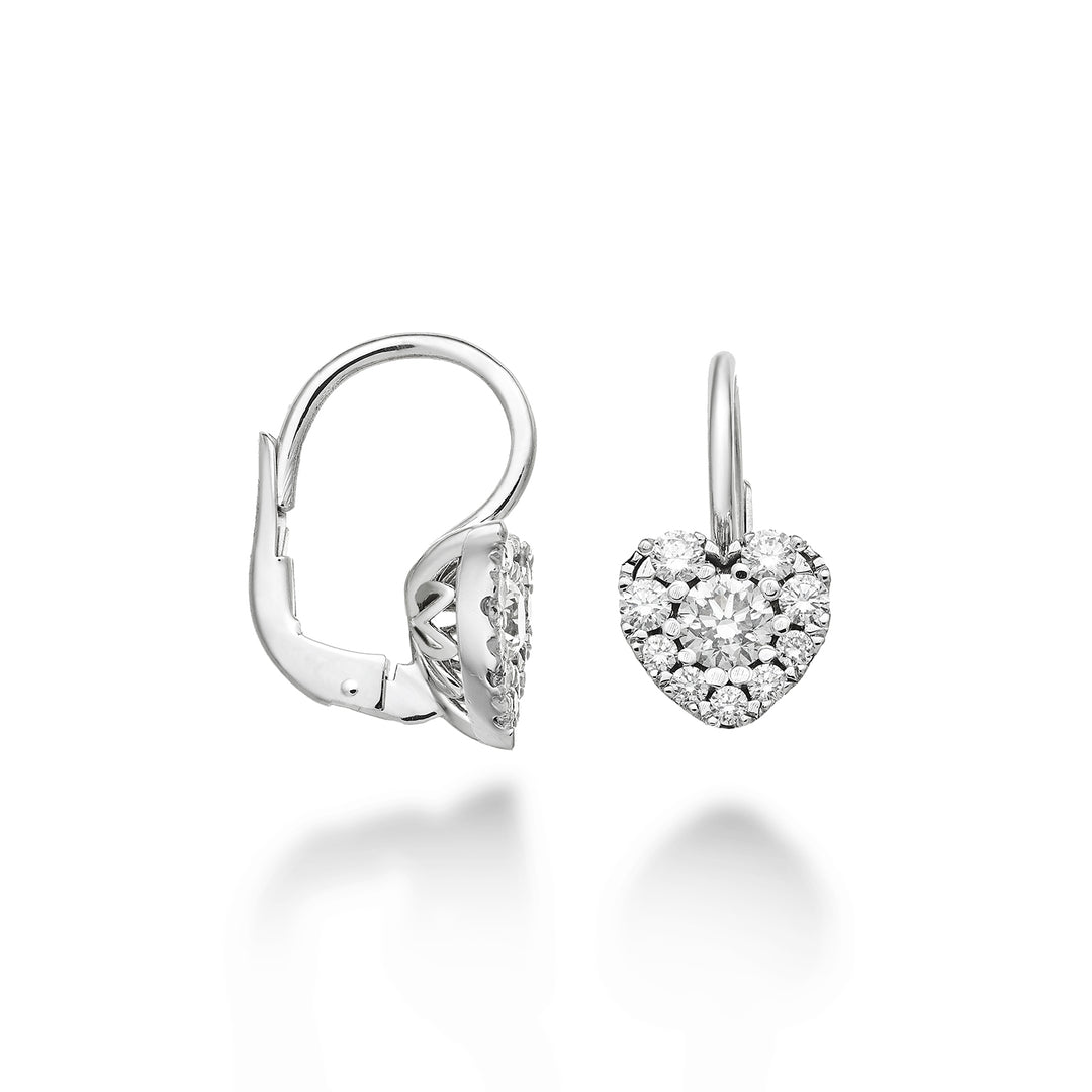 Golay multi-stone earrings center heart ct. 0.20 monach OCM001DI20M-23031110028