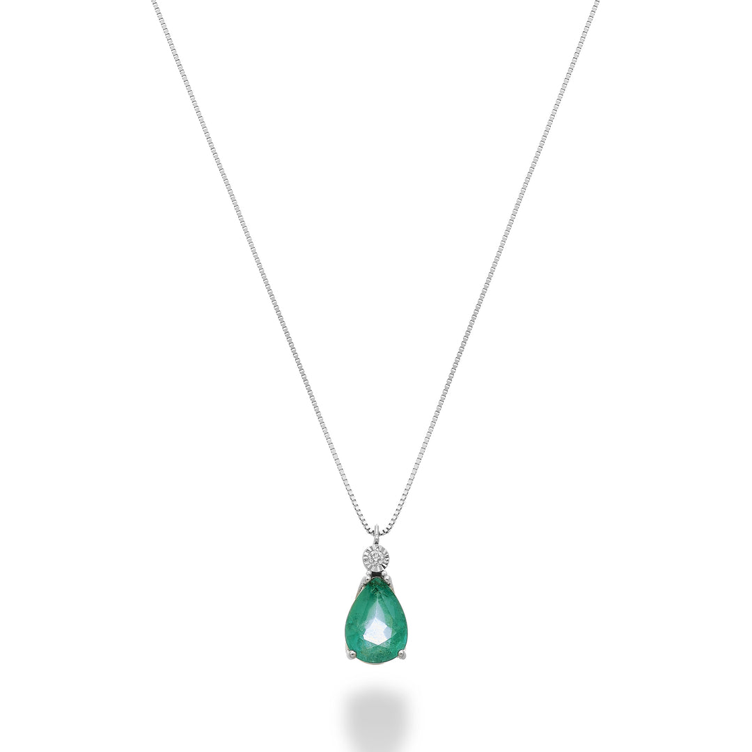 Nihama cl 9k emerald no. 7x5 drop with diamond ND5194R4SMN065