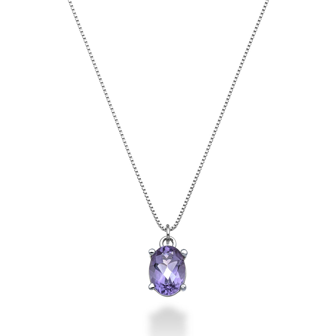 Nihama cl 18k oval amethyst 7x5 ct.0,60 ND5141O4AMET