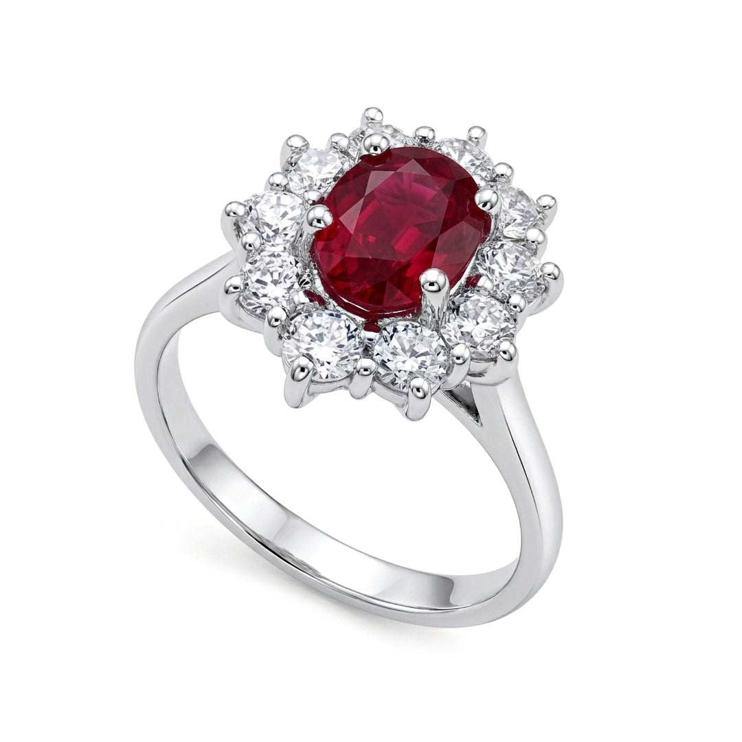 Golay oval ruby ring 6x4 contour 10 diamonds ACLC102DIRU46-23156110001
