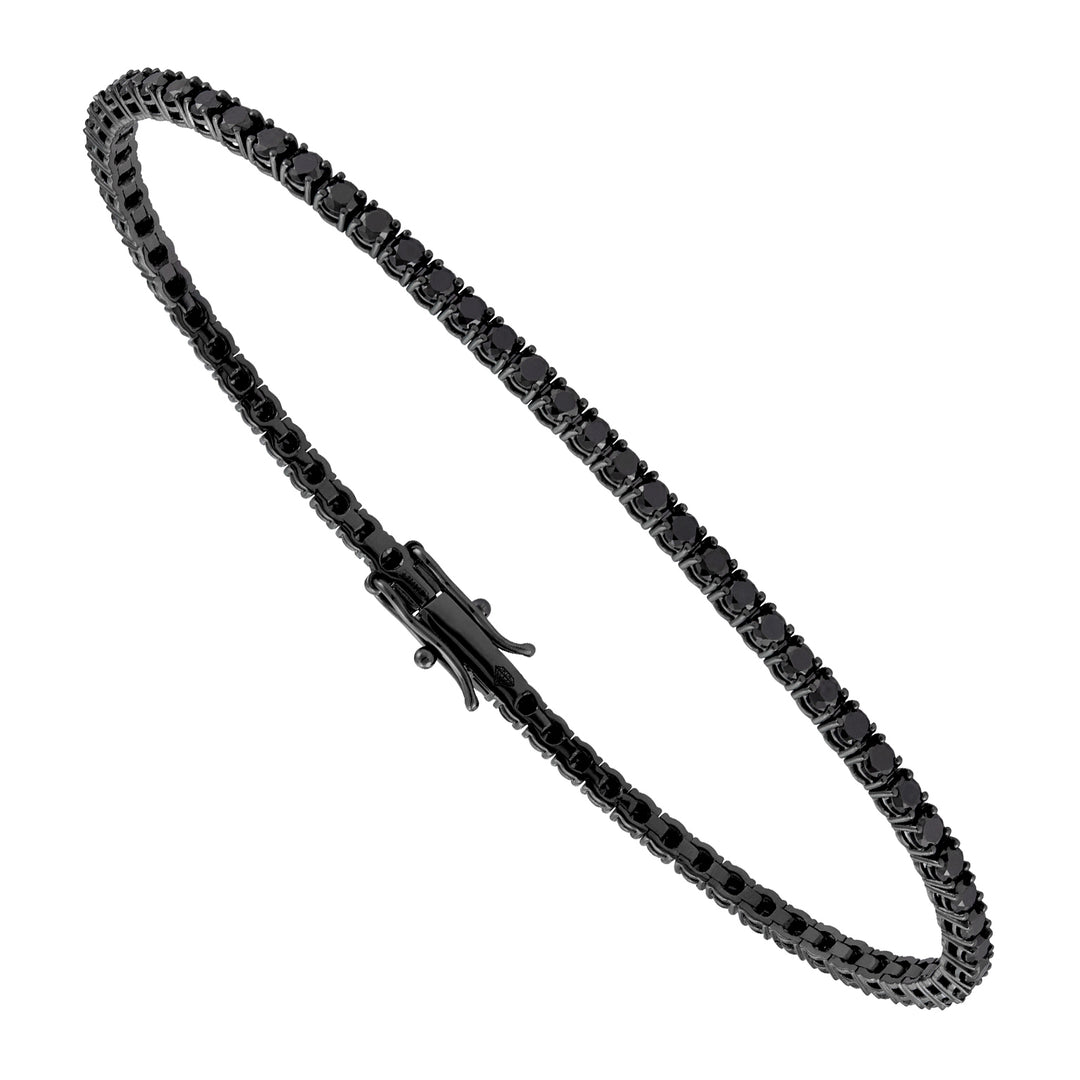 World Diamond Group 9 kt black gold wire tennis bracelet size 17 BTF001BK2-375-24094110165