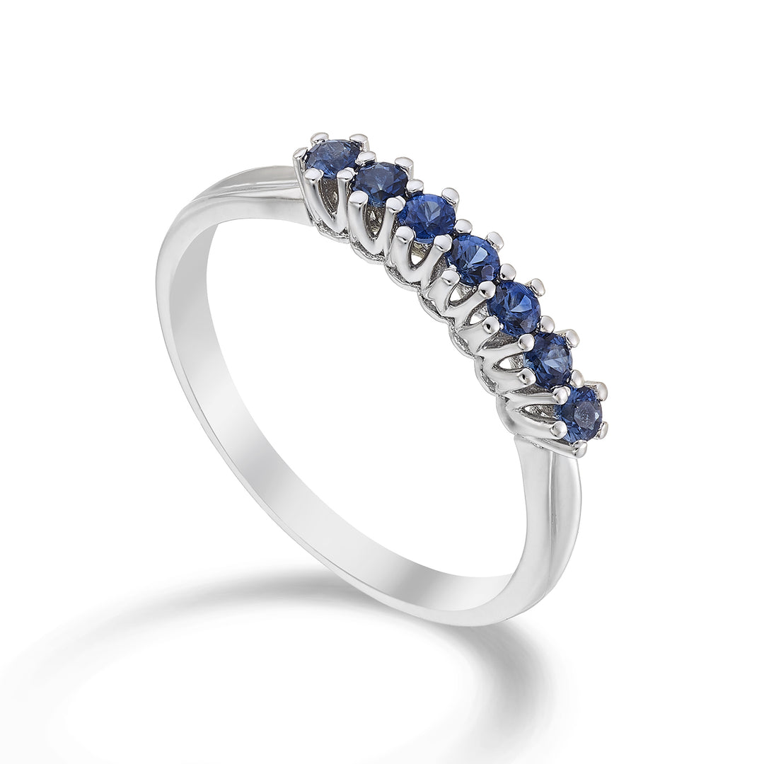 Golay linear riviera ring 7 sapphires total ct. 0.35 AR7L046ZB028-23053110019
