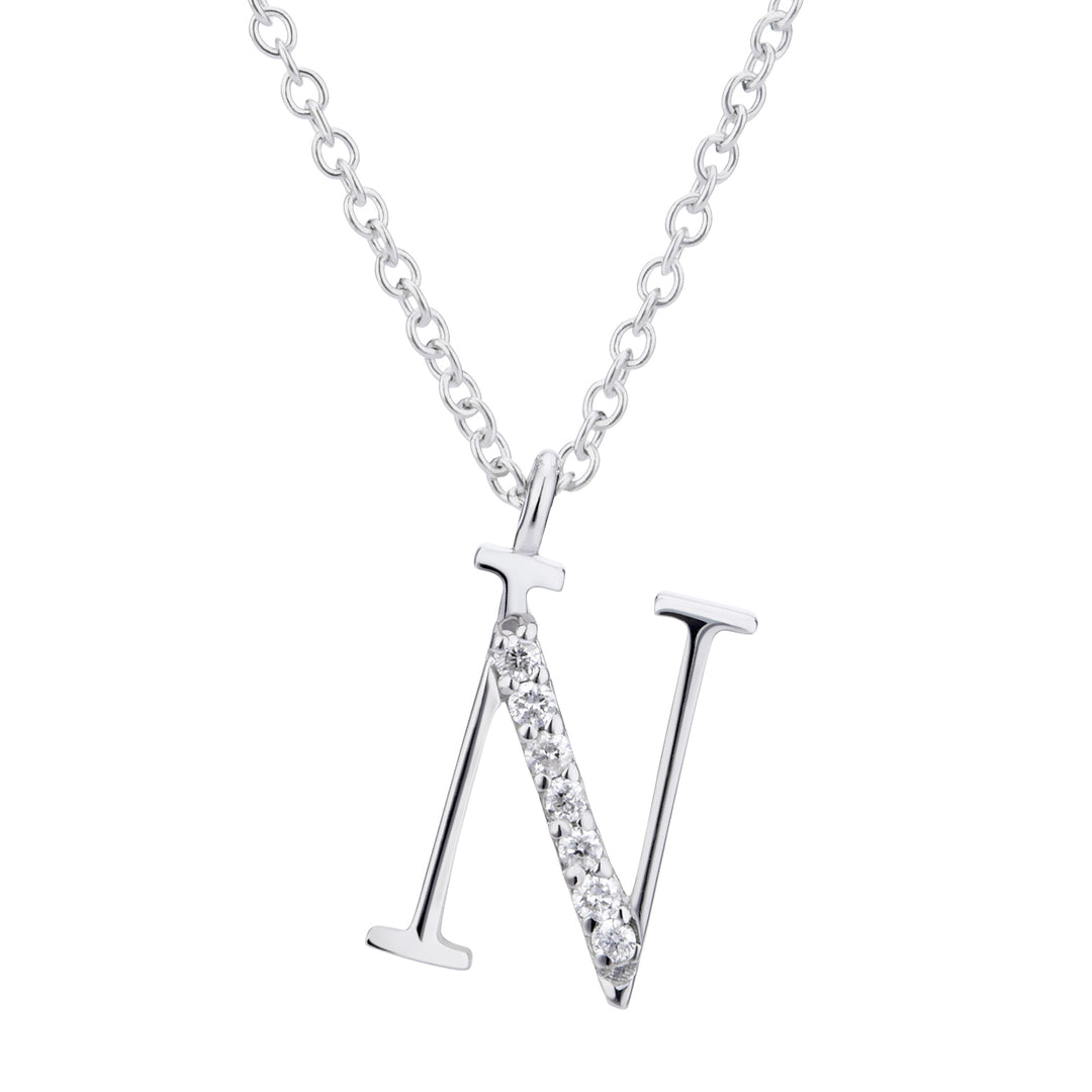 Golay cl 18k letter n big diam. 0.04 ct GDGFNO4 white gold