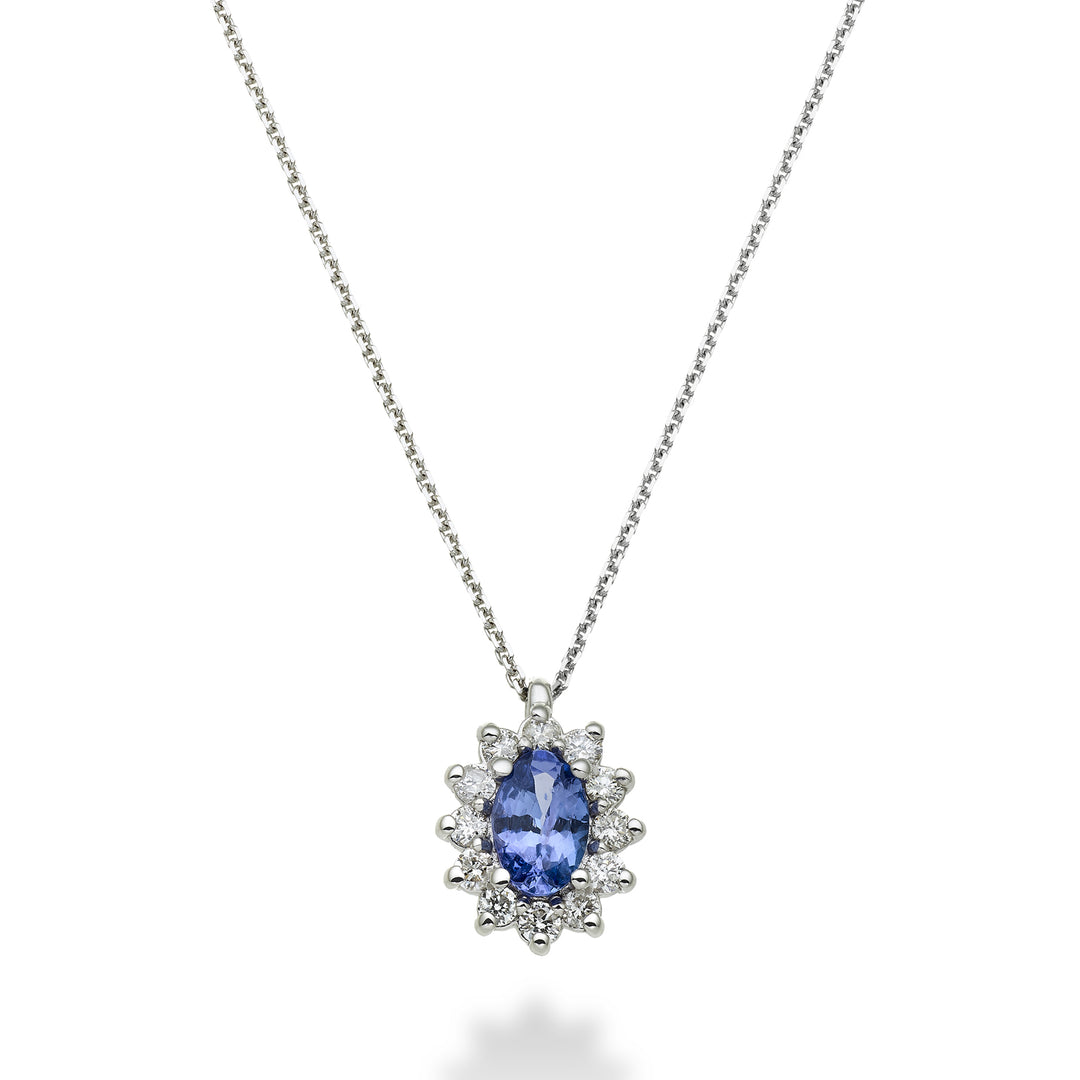 Nihama cl 18k tanzanite n. oval 6x4 ct.0.42 diam. 0.23 ct ND5047O4TZN