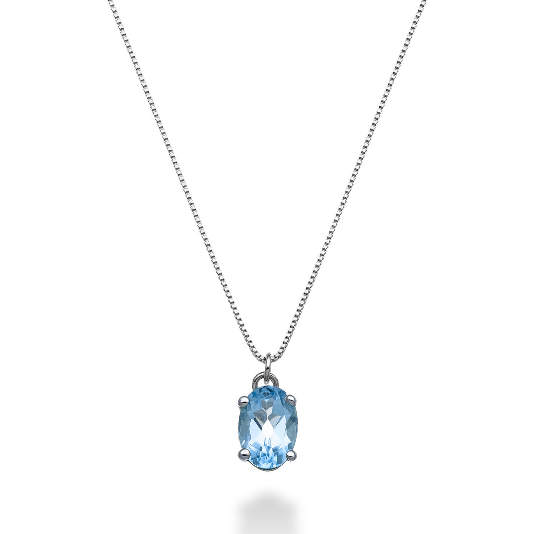 Nihama cl 18k oval blue topaz 7x5 ct.1,10 ND5141O4TPAZ