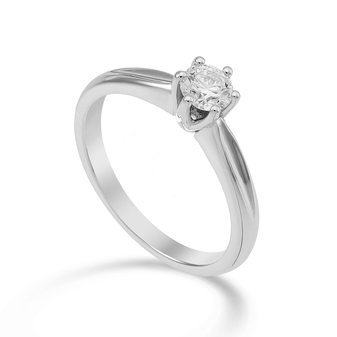 World Diamond Group solitaire ring with 6 prongs ASL046DI-23009110101