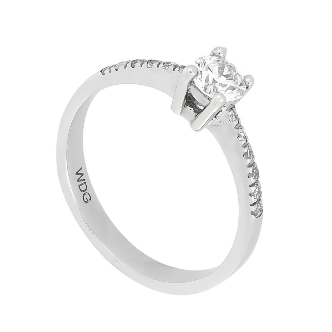 World Diamond Group solitaire ring 4 prongs with recessed shank ASLC02WDI-22311110013