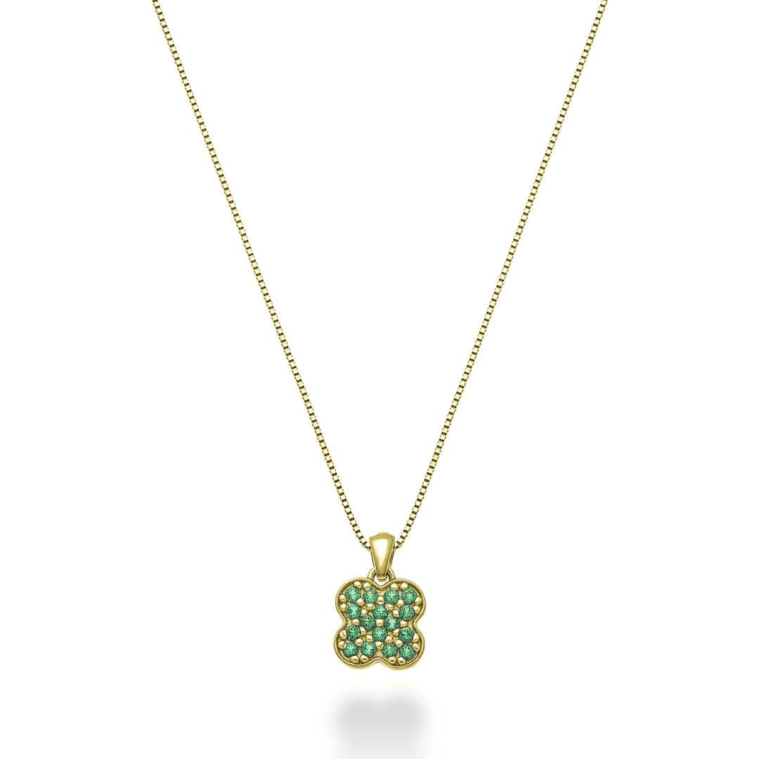 Nihama cl 18k four-leaf clover emeralds 0.07 ct yellow gold ND5163O1SMR
