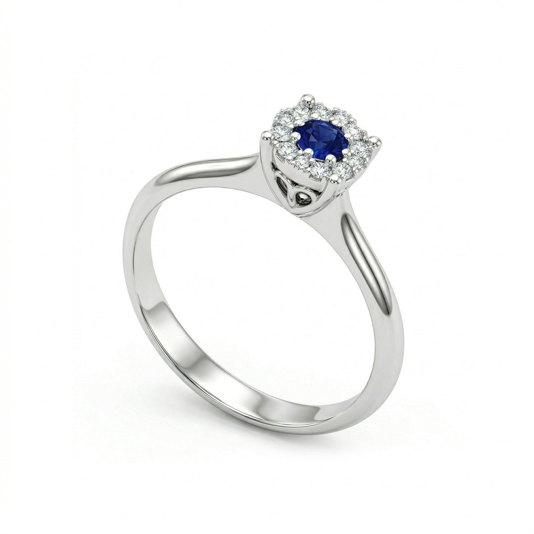 Nihama an 18k sapphire no. ct.0.15 diam. ct.0,09 NAGICE01DIZBO4