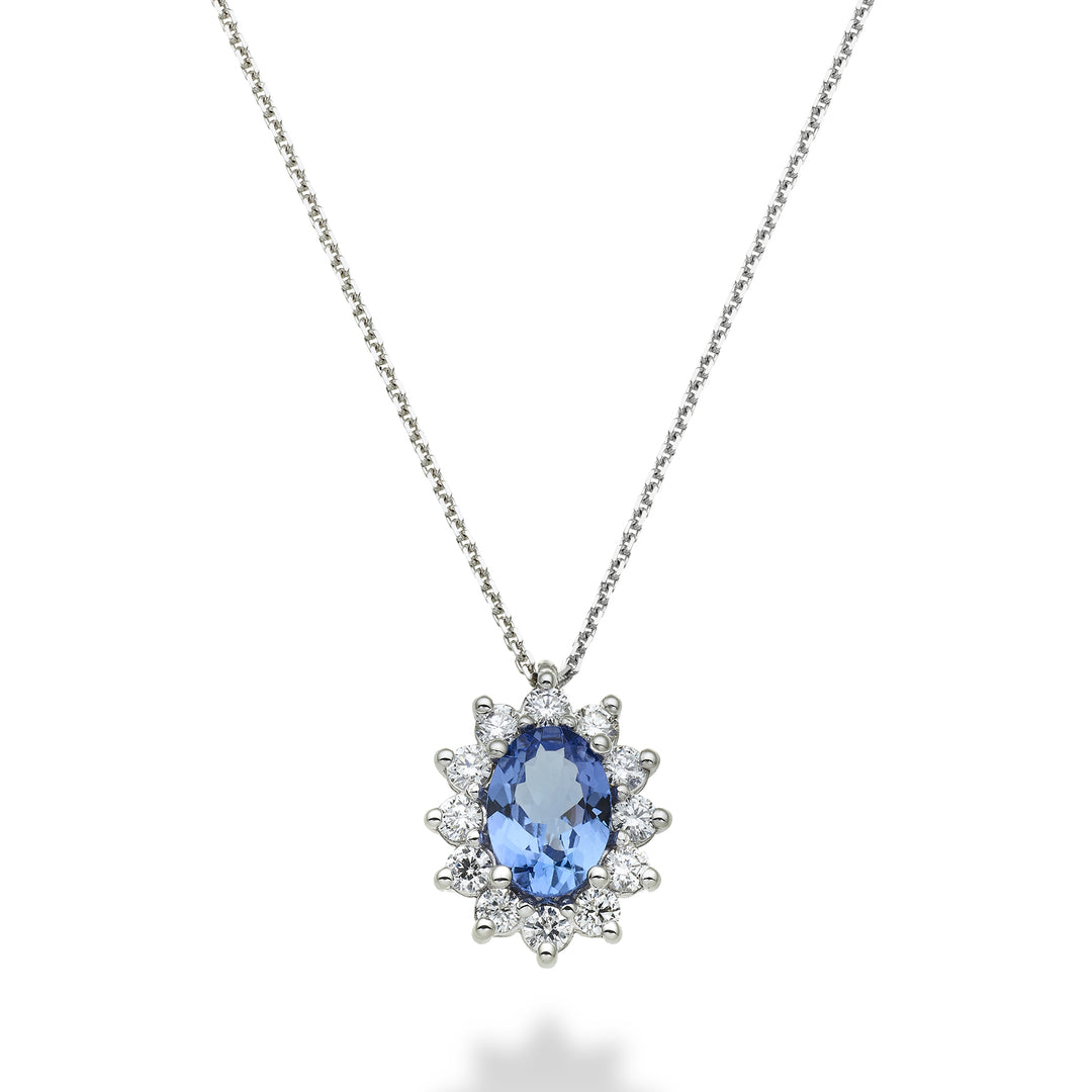 Nihama cl 18k tanzanite n. oval 7x5 ct. 0.60 diam. 0.30 ct ND5048O4TZN