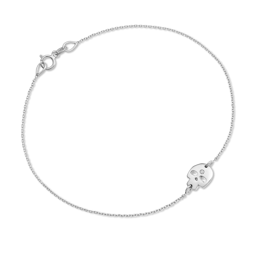 Nihama br 18k skull 0.01 ct white gold NB5047O4BR001
