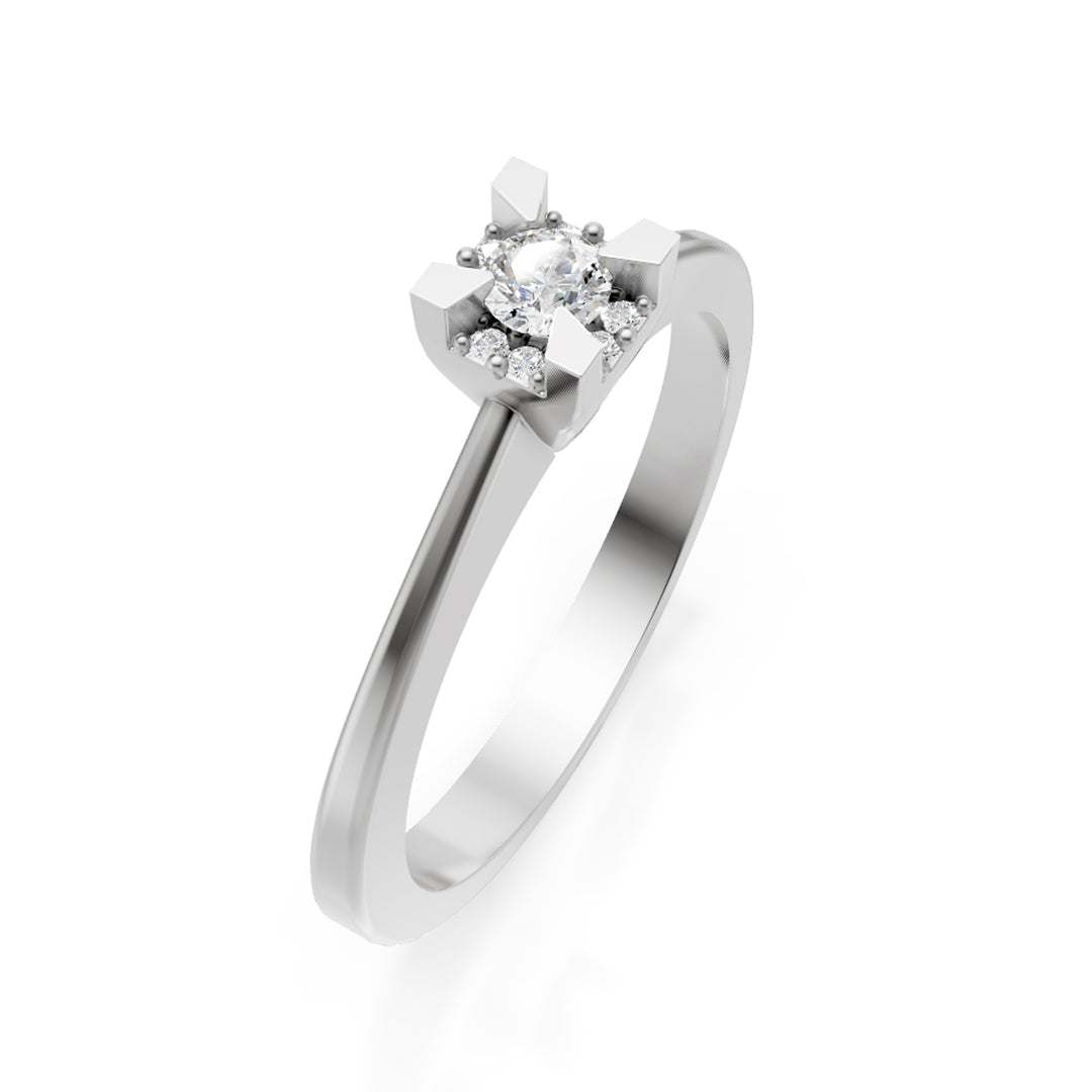 World Diamond Group ring diamonds between the prongs shank lis cen.0.18ct ASL00XDI020-25027110067