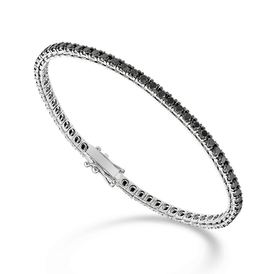 Nihama br tennis 18k black spinel ct.3,00 cm.17,5 - 70 settings NBTQ250SBKO4
