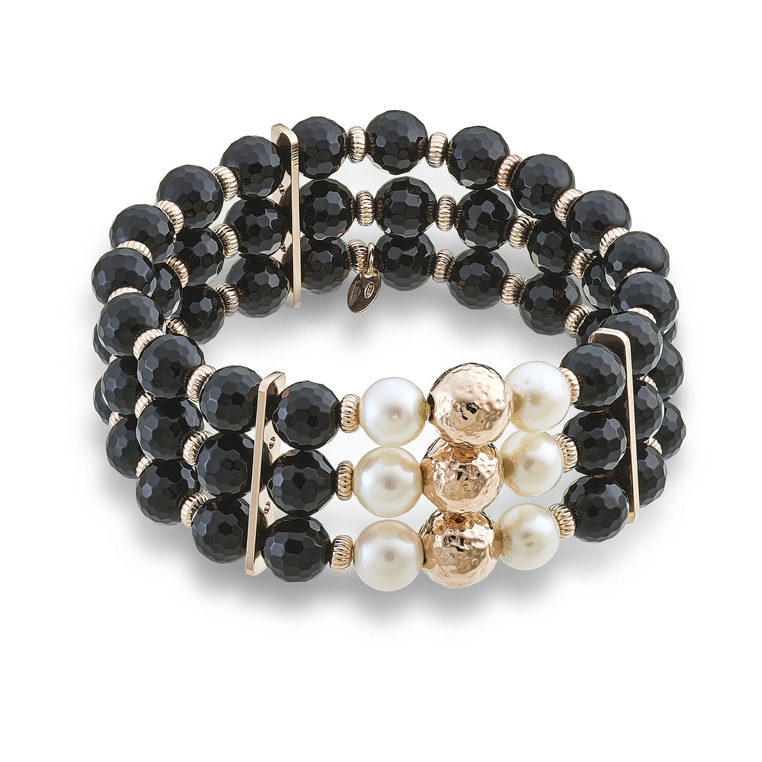 Nihama br ag925 fw 8/8,5 black agate 8mm NB7478A3FCBI080