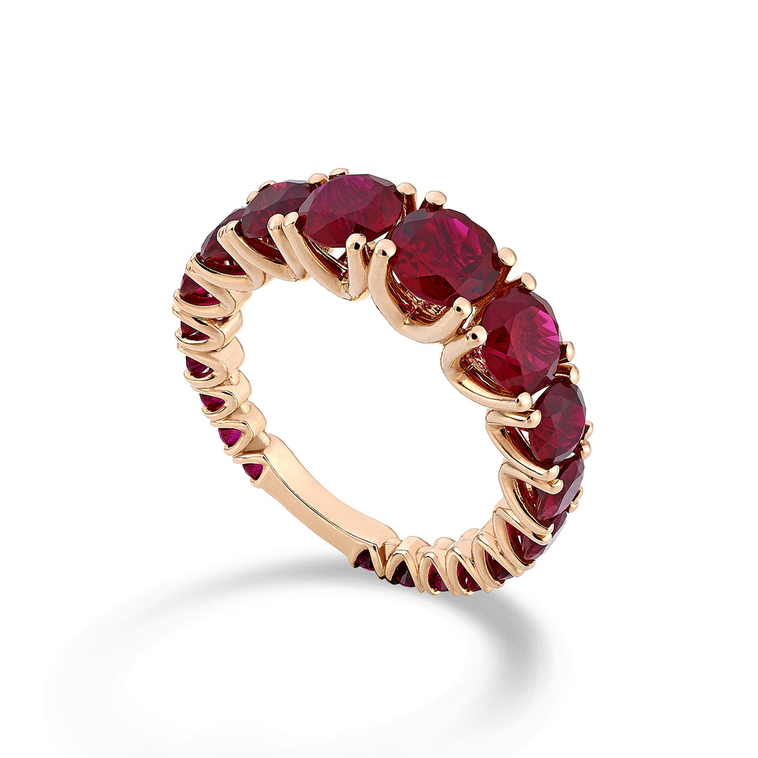 X-Diamond an 18kt ruby lab and scalar with rose gold bar LXDABIC1498RUO3