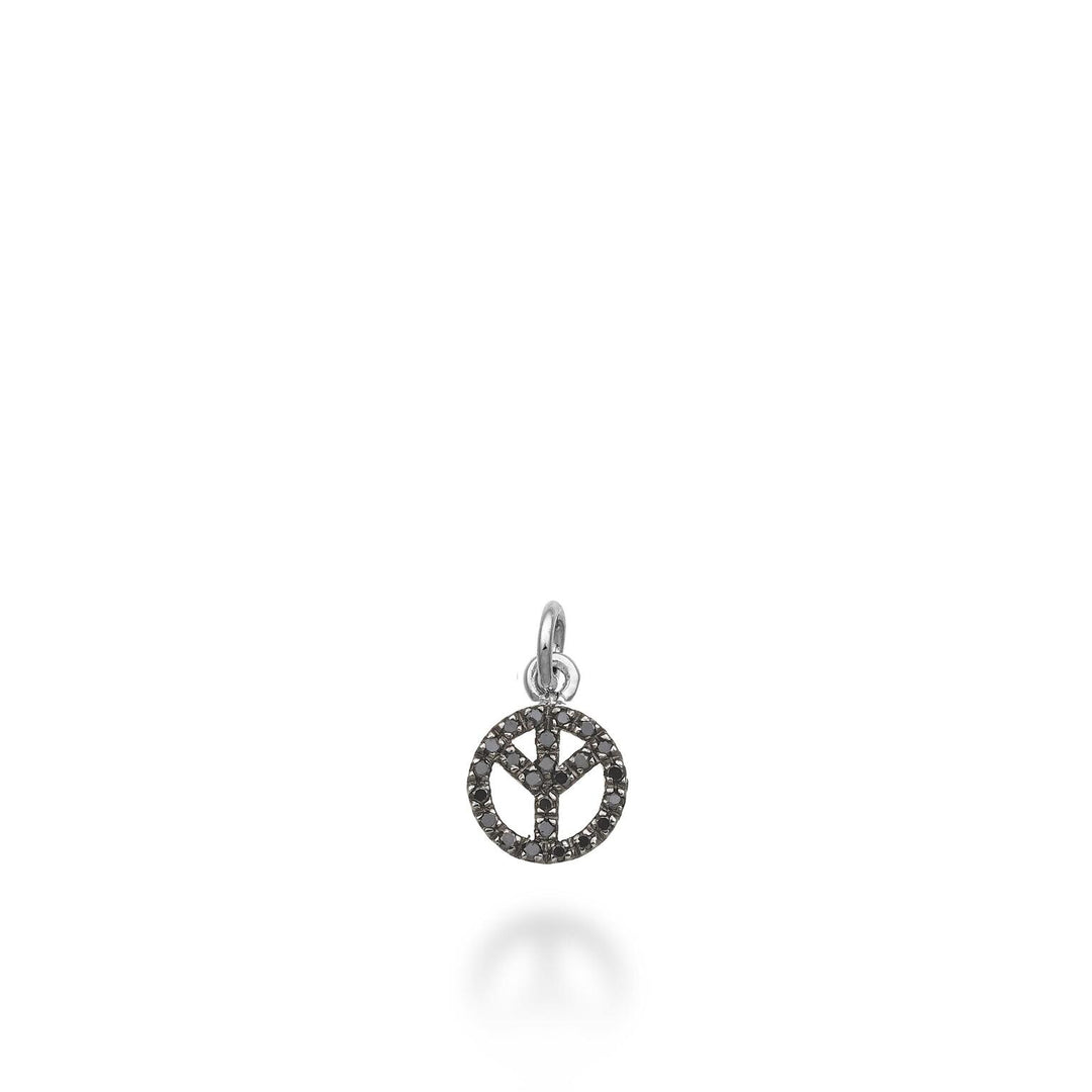 World Diamond Group peace symbol pendant 18k 0.16 ct black rhodium GPEN6017BKO6