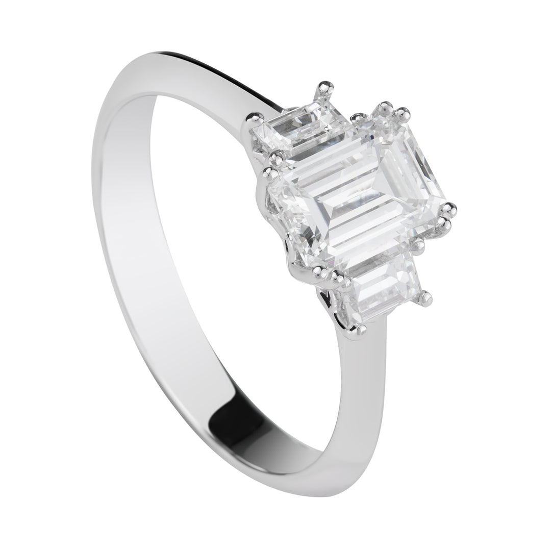 Golay trilogy ring with emerald APU242DI-18313110129